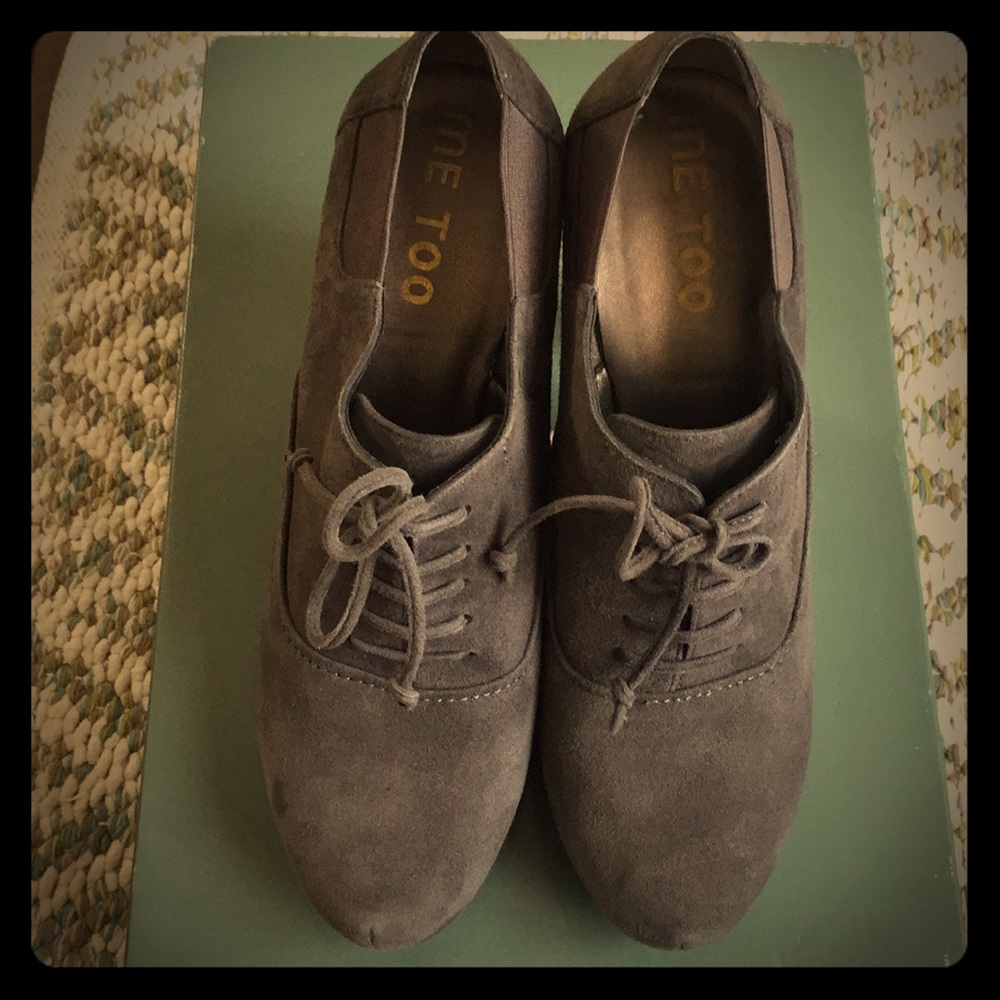 Me Too Grey Suede Booties sz 8.5